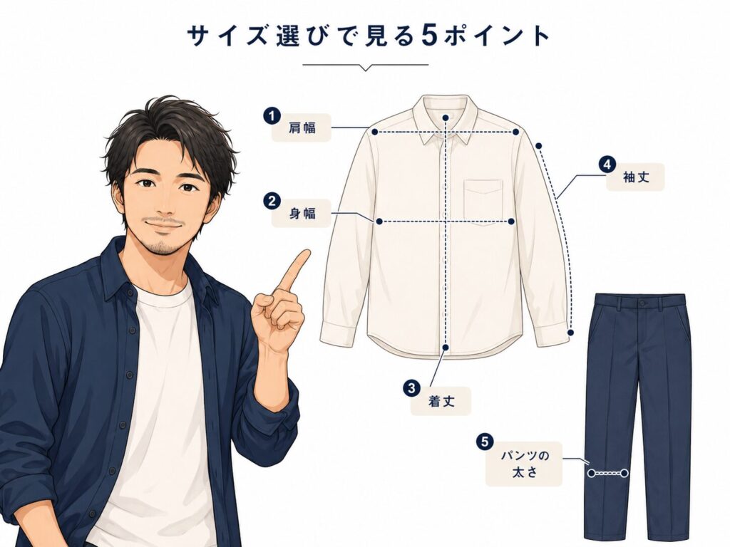 サイズ選びで見る5ポイント